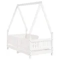 Cadre de lit pour enfant blanc 70x140 cm bois de pin massif