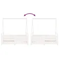 Cadre de lit pour enfant blanc 70x140 cm bois de pin massif