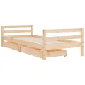 Cadre de lit d'enfants et tiroirs 90x190 cm bois de pin massif
