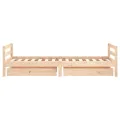 Cadre de lit d'enfants et tiroirs 90x190 cm bois de pin massif