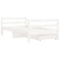Cadre de lit pour enfant tiroirs blanc 80x160cm bois pin massif