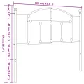Tête de lit métal blanc 100 cm