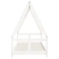 Cadre de lit pour enfants blanc 80x200 cm bois de pin massif