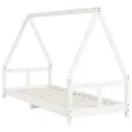 Cadre de lit pour enfants blanc 80x200 cm bois de pin massif