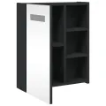 Armoire de salle de bain à miroir avec LED noir 45x13x52 cm