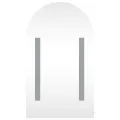 Armoire de bain à miroir avec LED arquée blanc 42x13x70 cm