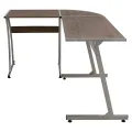 Bureau d'angle marron bois d'ingénierie
