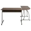 Bureau d'angle marron bois d'ingénierie