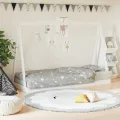 Cadre de lit pour enfants blanc 80x200 cm bois de pin massif