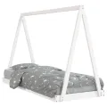 Cadre de lit pour enfants blanc 80x200 cm bois de pin massif
