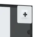 Miroir mural noir 30x60 cm rectangulaire fer