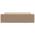 Tiroirs de lit 2 pcs cappuccino bois d'ingénierie et similicuir