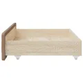Tiroirs de lit 2 pcs cappuccino bois d'ingénierie et similicuir