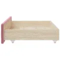 Tiroirs de lit 2 pcs rose bois d'ingénierie et velours