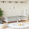 Cadre de lit pour enfants blanc 90x200 cm bois de pin massif