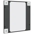 Miroir mural noir 50x50 cm carré fer