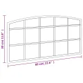 Miroir mural noir 60x30 cm arche fer