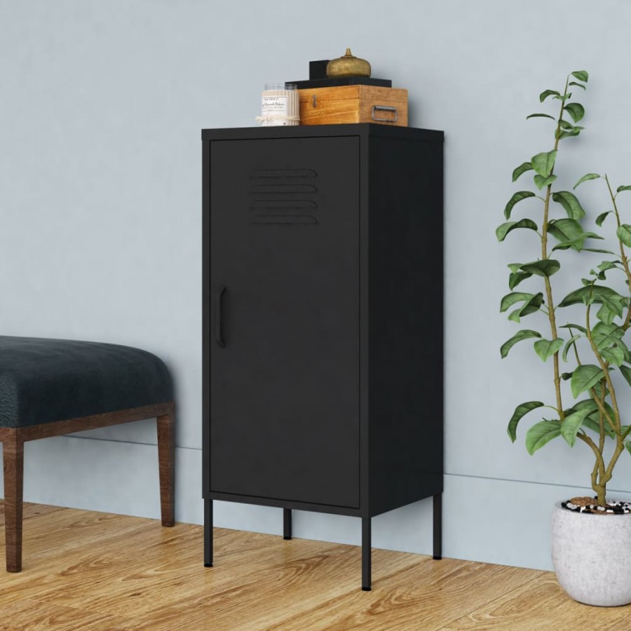 Armoire de rangement Noir 42,5x35x101,5 cm Acier