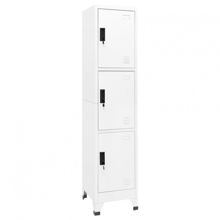 Armoire à casiers Blanc 38x45x180 cm Acier