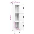 Armoire à casiers Blanc 38x45x180 cm Acier