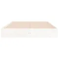 Cadre de lit blanc bois massif 200x200 cm