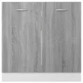 Armoire de plancher d'évier Sonoma gris 80x46x81,5 cm