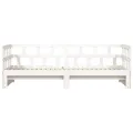 Lit de jour avec lit gigogne blanc 80x200 cm bois de pin massif