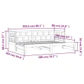 Lit de jour avec lit gigogne blanc 80x200 cm bois de pin massif