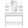 Coiffeuse avec lumières LED blanc 96x40x142 cm