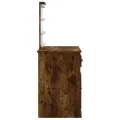 Coiffeuse avec lumières LED chêne fumé 90x42x132,5 cm
