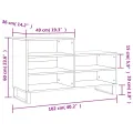 Armoire à chaussures Blanc 102x36x60 cm Bois d'ingénierie