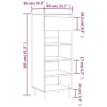 Armoire à chaussures Blanc 40x36x105 cm Bois d'ingénierie