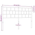 Tête de lit métal blanc 135 cm
