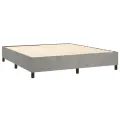 cadre de lit matelas et LED Gris clair 160x200 cm