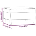 Repose-pied Cappuccino 70x55x41 cm Similicuir