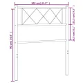 Tête de lit métal noir 100 cm