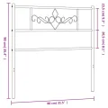 Tête de lit métal noir 75 cm