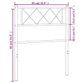 Tête de lit métal noir 80 cm