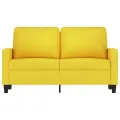 Canapé à 2 places Jaune clair 120 cm Tissu