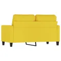 Canapé à 2 places Jaune clair 120 cm Tissu