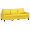 Canapé à 3 places Jaune clair 180 cm Tissu