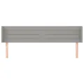 Tête de lit avec oreilles Gris clair 183x16x78/88 cm Tissu