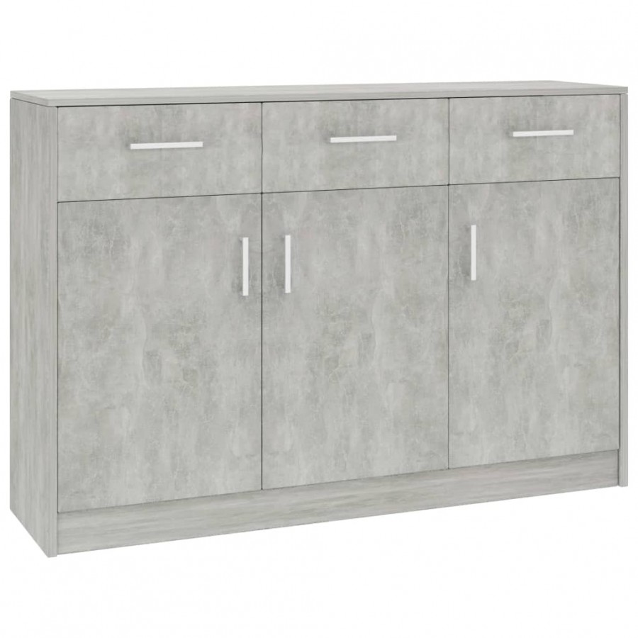 Buffet Gris béton 110x30x75 cm Aggloméré