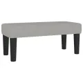 cadre de lit et matelas Gris clair 90x190 cm Tissu