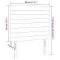 Tête de lit à LED Marron foncé 80x5x118/128 cm Tissu