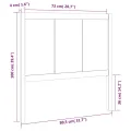Tête de lit Blanc 80,5x4x100 cm Bois massif de pin