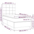 cadre de lit matelas et LED Vert foncé 100x200 cm