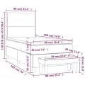 cadre de lit avec matelas Noir 90x190 cm Similicuir