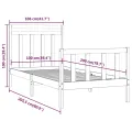 Cadre de lit Bois de pin massif 100x200 cm