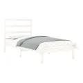 Cadre de lit Blanc Bois massif 90x190 cm Simple
